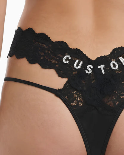 Seductive Cut Out Name Thong